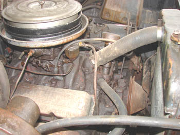 1957 Chevrolet 210 wagon engine right side view